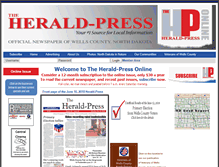 Tablet Screenshot of heraldpressnd.com